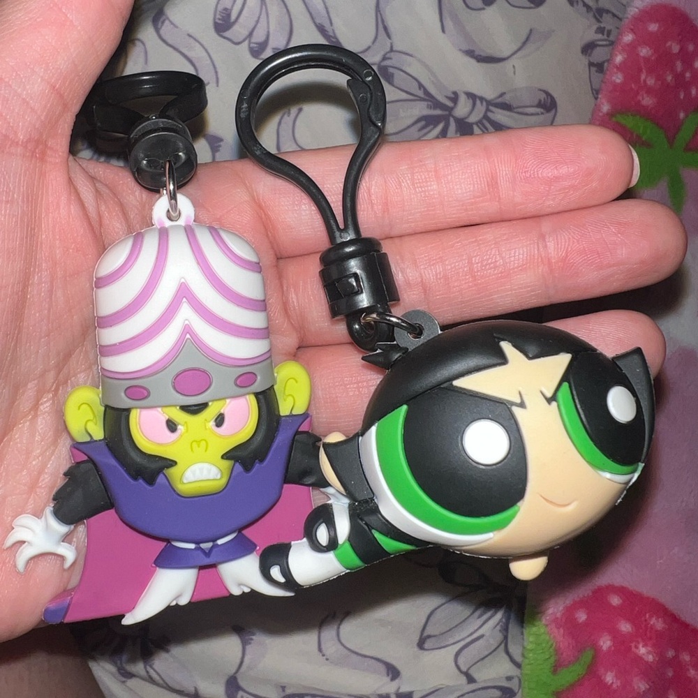 Powerpuff girl keychains